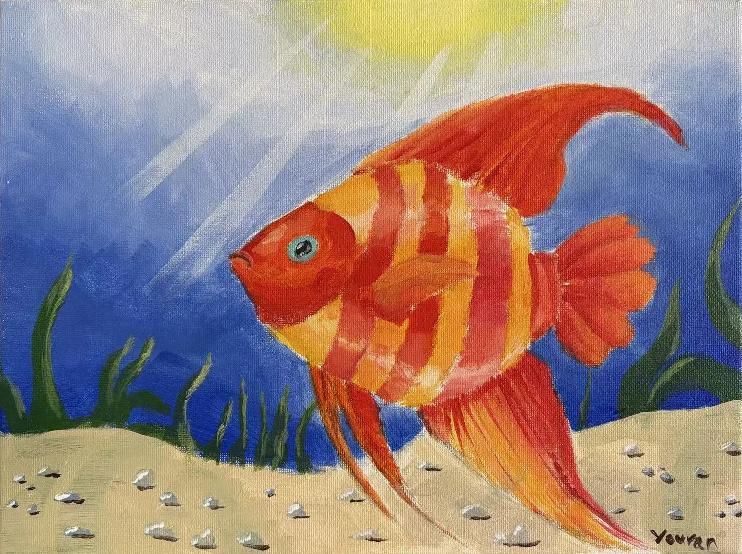 Fish likes shiny rocks · Complete artwork