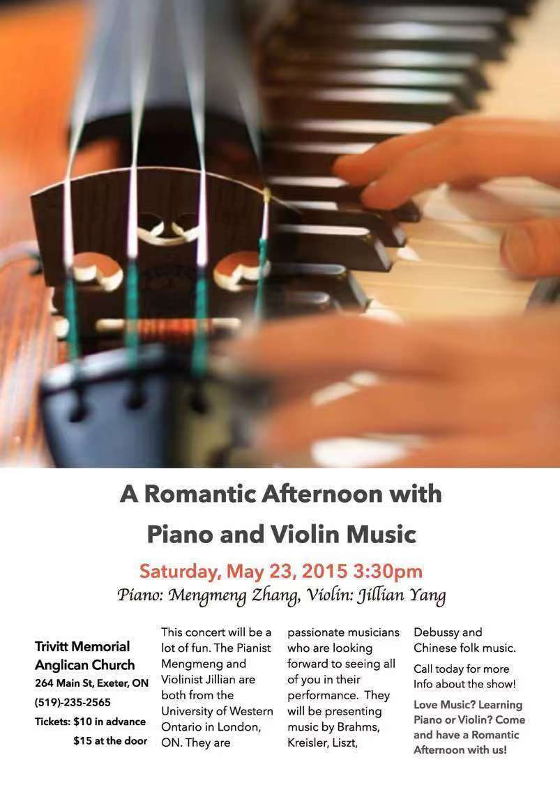 A Romantic Afternoon with Piano and Violin Music 2015